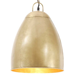 vidaXL Industrial Hanging Lamp 25 W Brass Round 32 cm E27 1