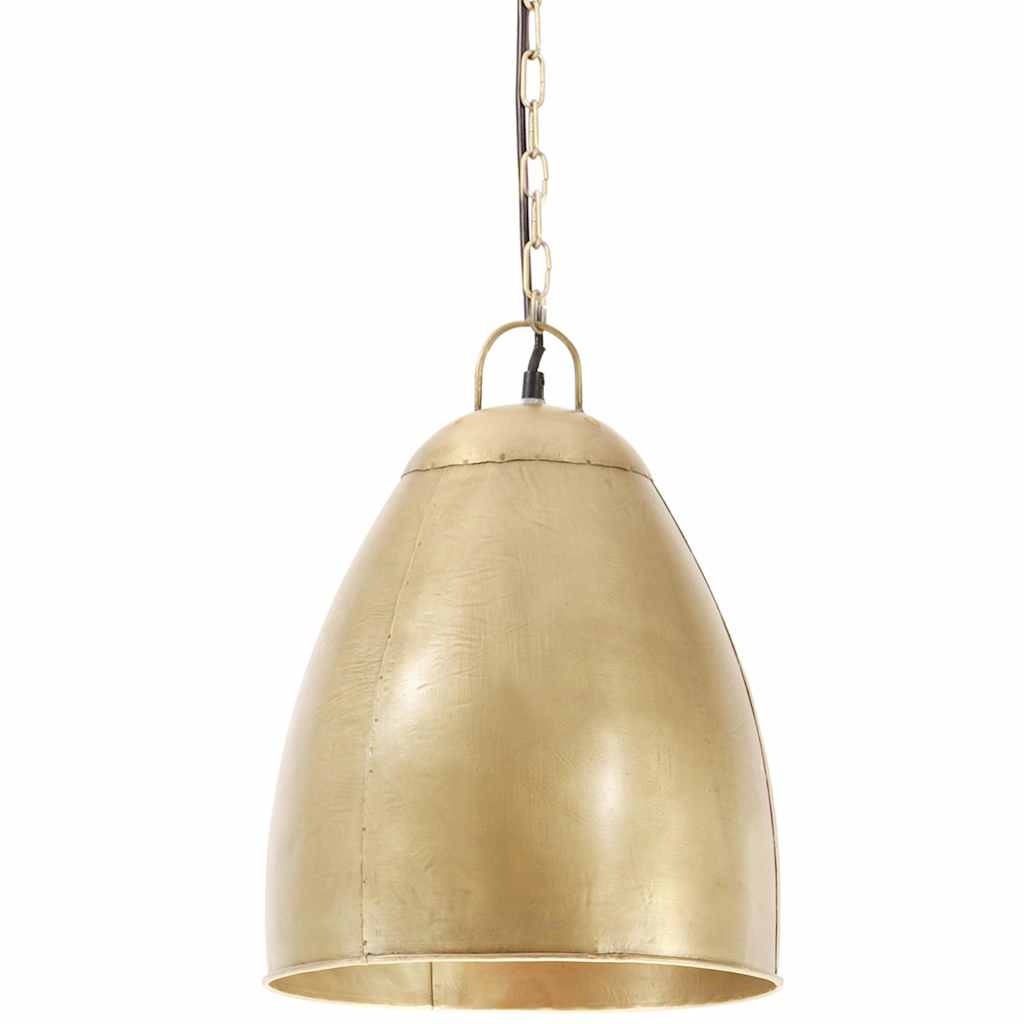 vidaXL Industrial Hanging Lamp 25 W Brass Round 32 cm E27 2