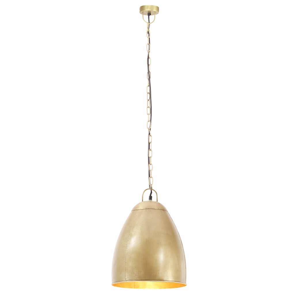 vidaXL Industrial Hanging Lamp 25 W Brass Round 32 cm E27 4