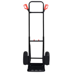 146665 vidaXL Telescopic Hand Trolley 200 kg Black and Red 2