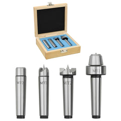 146687 vidaXL Wood Lathe Centers 4 pcs MT2 Steel 1