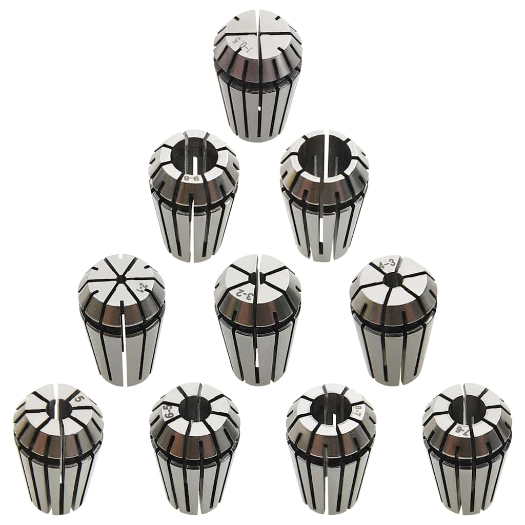 vidaXL ER16 Collets 10 pcs Turning Tool Set 2