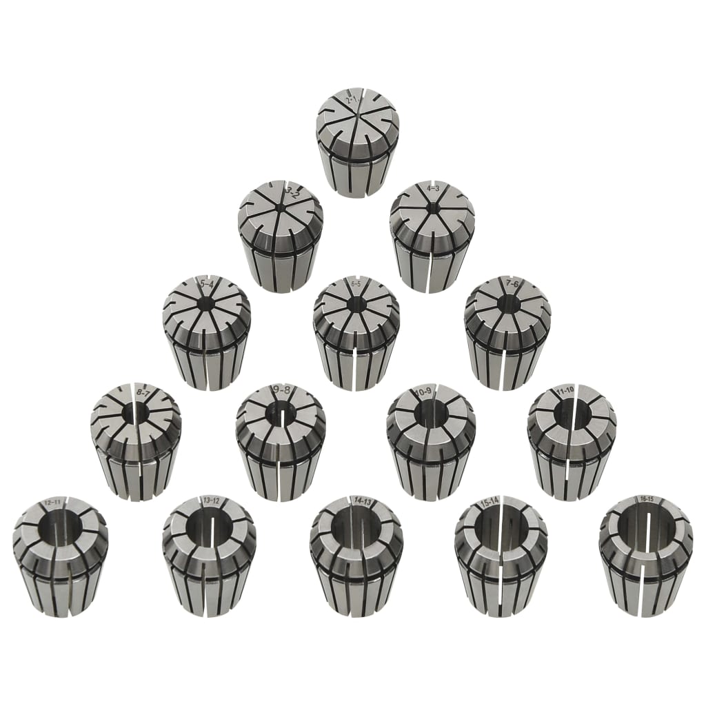 vidaXL ER25 Collets 15 pcs Turning Tool Set 2