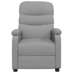 vidaXL Massage Chair Light Grey Fabric 3
