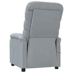 vidaXL Massage Chair Light Grey Fabric 4
