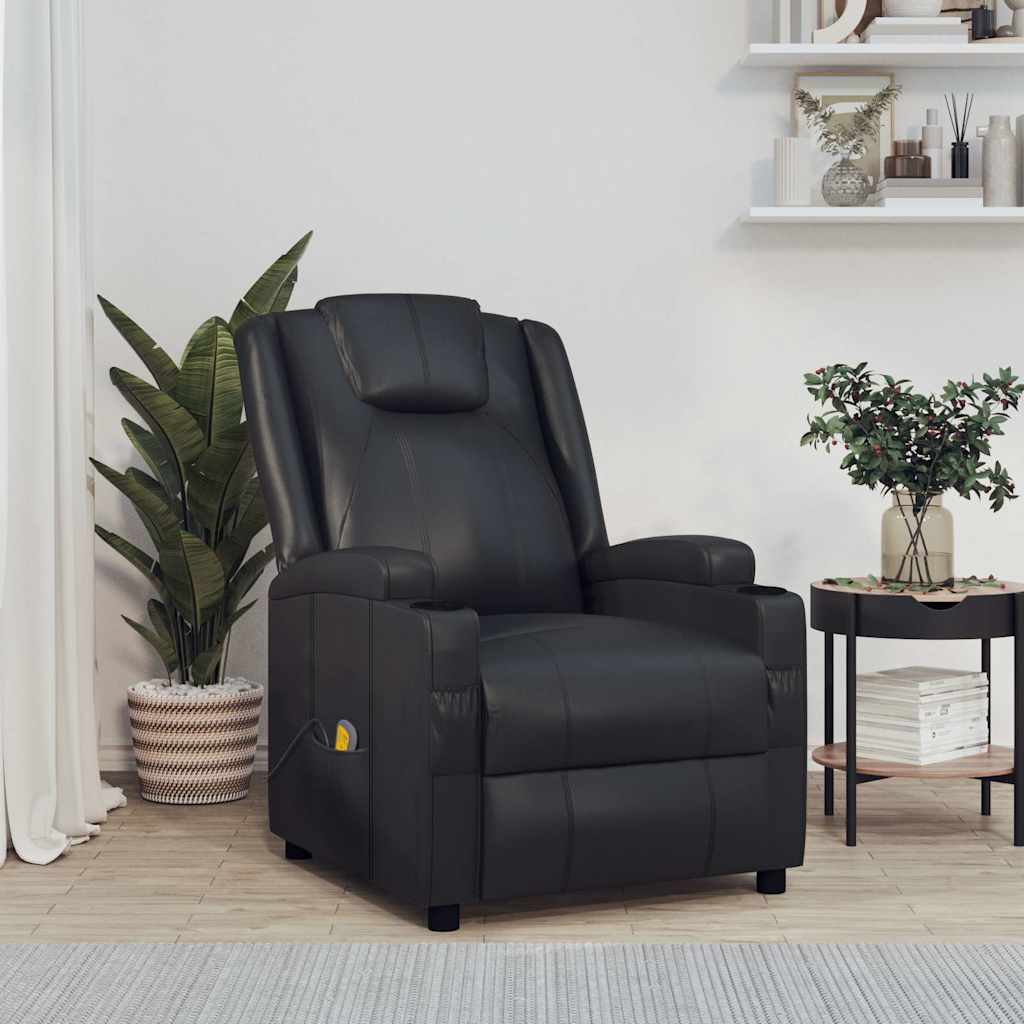 Massage Chair Faux Leather black