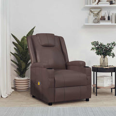 Massage Chair Faux Leather brown