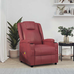 Massage Chair Faux Leather wine red