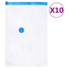 vidaXL Vacuum Travel Bag | Set of 20 | Transparent and Blue | Plastic 3
