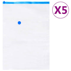 vidaXL Vacuum Travel Bag | Set of 20 | Transparent and Blue | Plastic 4