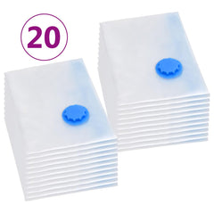 vidaXL Vacuum Travel Bag |  Set of 20 | Transparent and blue | Plastic | Large 2