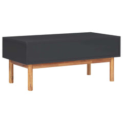 289908 vidaXL Coffee Table 90x50x40 cm Solid Acacia Wood and MDF 4