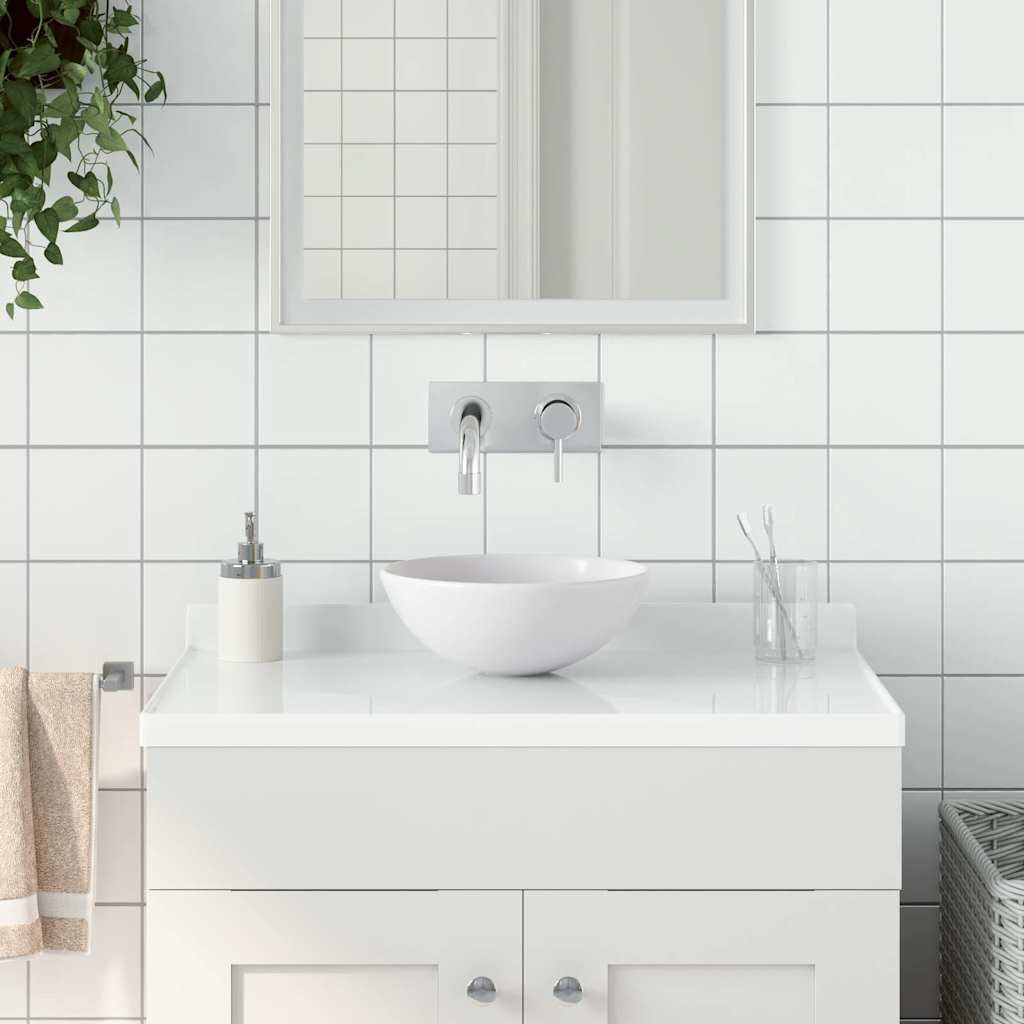 vidaXL Bathroom Sink Ceramic Round
