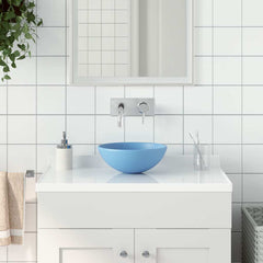 vidaXL Bathroom Sink Ceramic Round