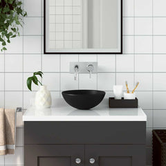 vidaXL Bathroom Sink Ceramic Round