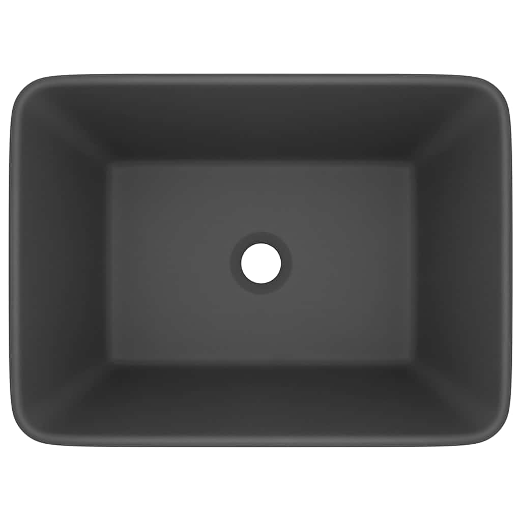vidaXL Luxury Wash Basin Matt Dark Grey 41x30x12 cm Ceramic 3