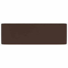 vidaXL Luxury Wash Basin Matt Dark Brown 41x30x12 cm Ceramic 4
