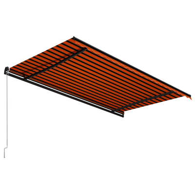 Manual Retractable Awning 500x300 cm Orange and Brown