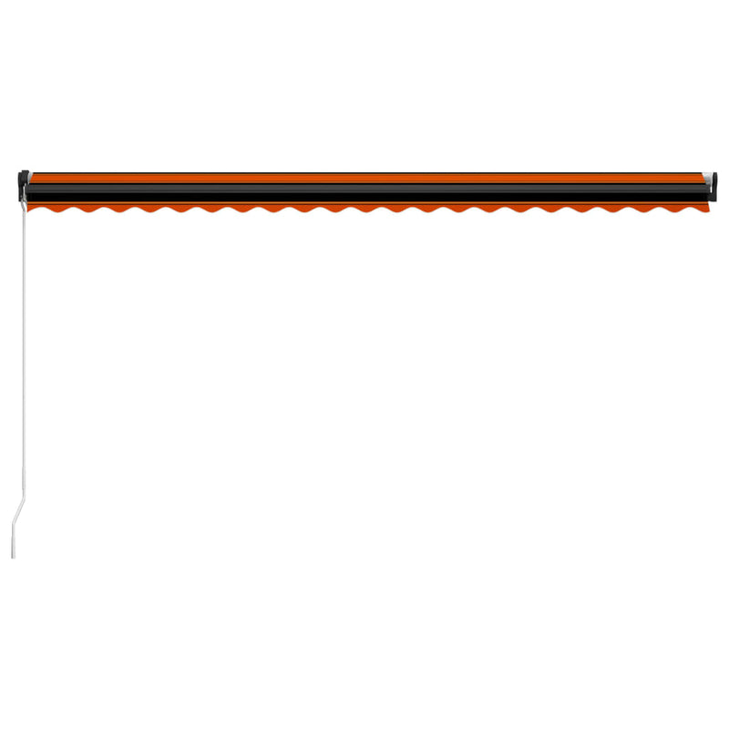 Manual Retractable Awning 500x300 cm Orange and Brown