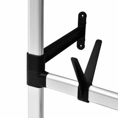 vidaXL Shoe Rack | Silver and black | Aluminium, Plastic | Adjustable 6