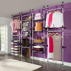 vidaXL Shoe Rack | Silver and black | Aluminium, Plastic | Adjustable 1