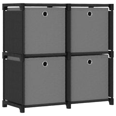 vidaXL Display Shelf | Black and Grey | 100% polyester, steel | Medium 1