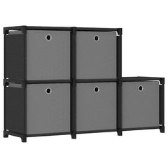 vidaXL Display Shelf | Black and grey | 100% polyester fabric, Steel | Medium 1