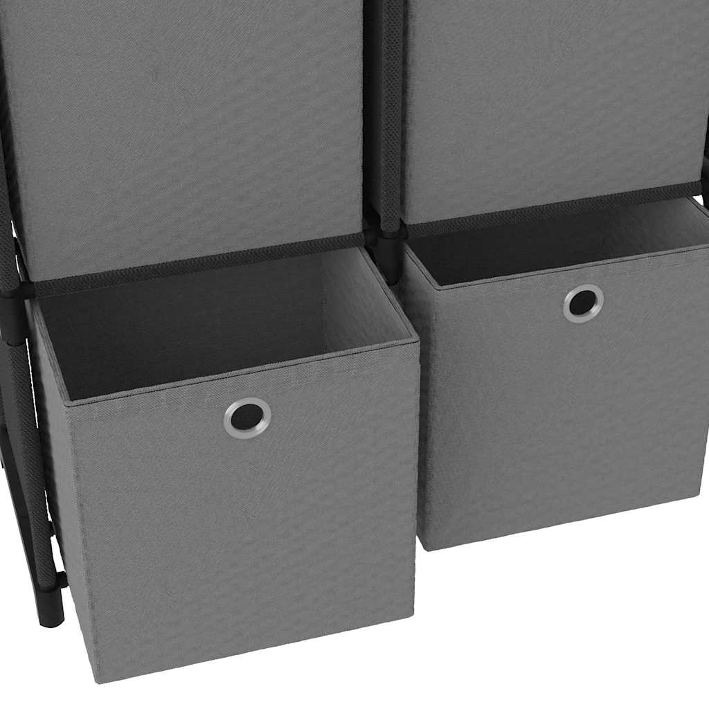 vidaXL Display Shelf | Black and grey | 100% polyester fabric, Steel | Medium 6