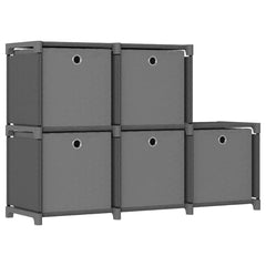 vidaXL Display Shelf | Grey | Polyester, Steel | Medium | Storage Shelf | Cubic 1