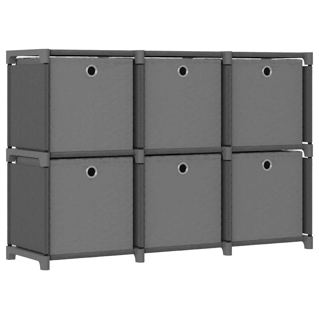 vidaXL Display Shelf | Grey | Fabric (100% polyester), steel | Medium 1