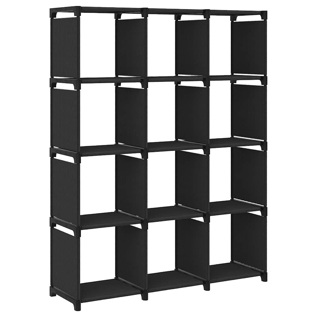 vidaXL Display Shelf | Black | Fabric (100% polyester), steel | Large 1