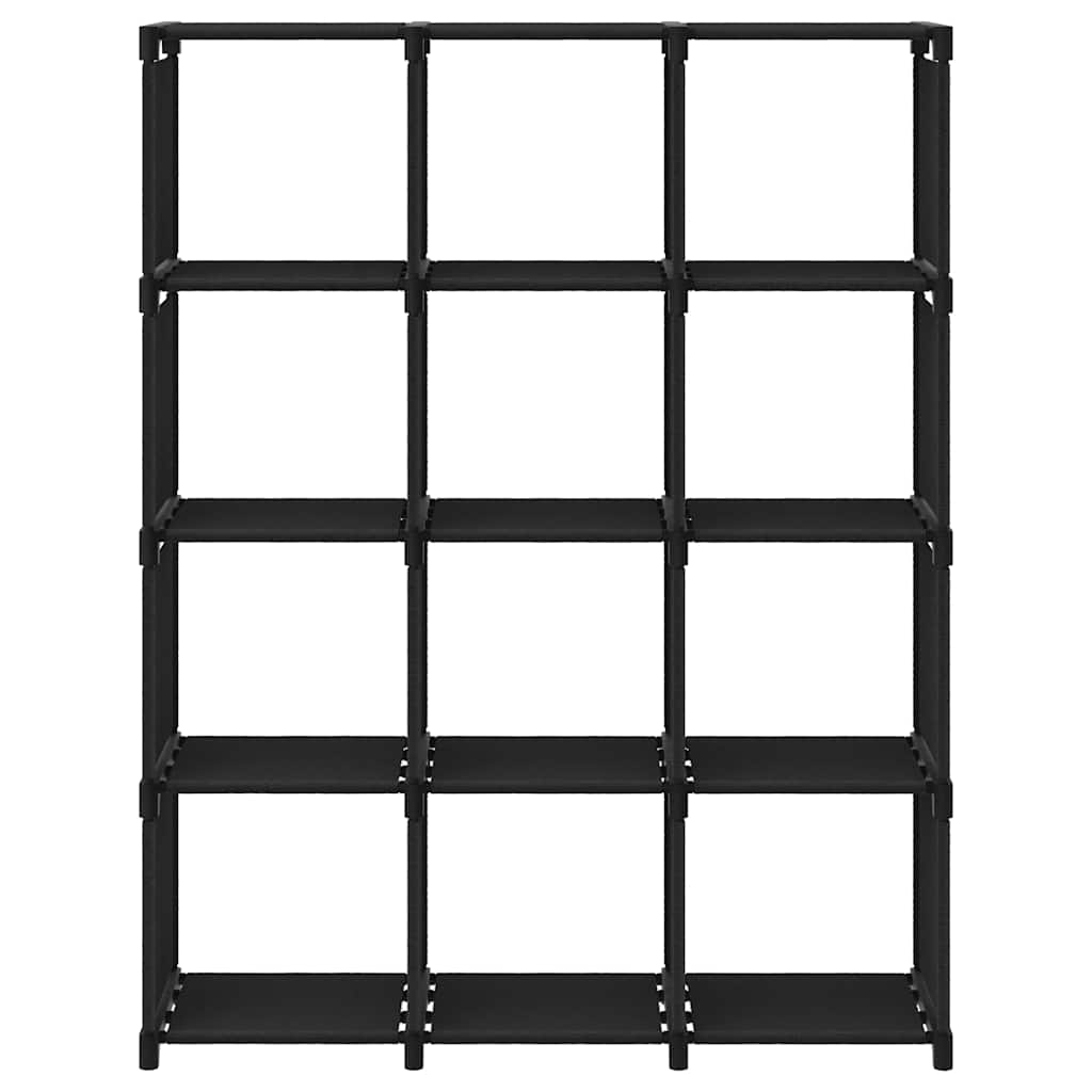 vidaXL Display Shelf | Black | Fabric (100% polyester), steel | Large 2