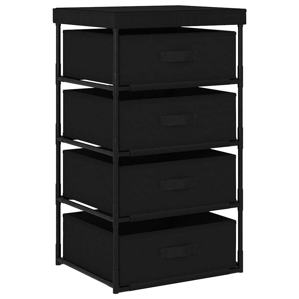 vidaXL Storage Rack | Black | Steel, fabric (100% polyester) | Medium 1