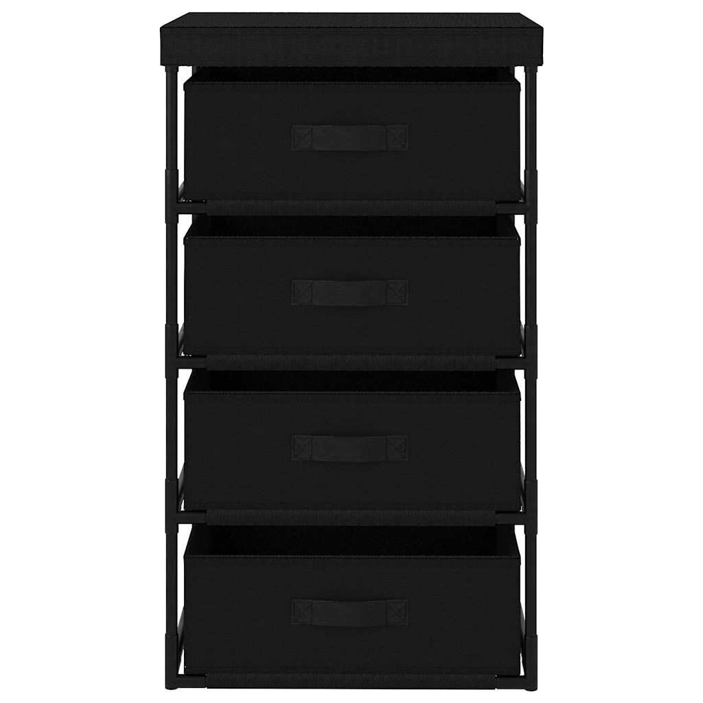 vidaXL Storage Rack | Black | Steel, fabric (100% polyester) | Medium 2