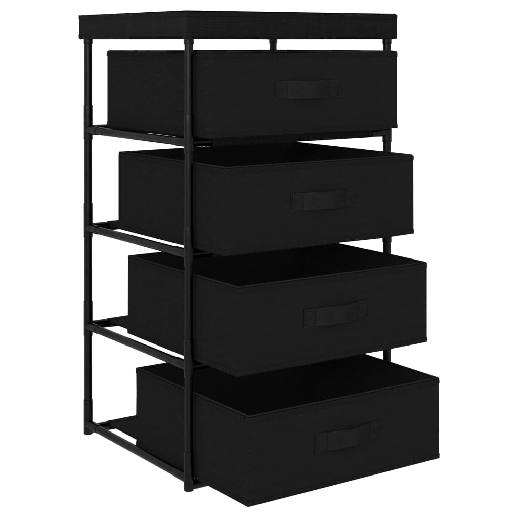 vidaXL Storage Rack | Black | Steel, fabric (100% polyester) | Medium 3