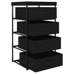 vidaXL Storage Rack | Black | Steel, fabric (100% polyester) | Medium 3