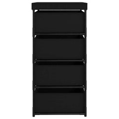 vidaXL Storage Rack | Black | Steel, fabric (100% polyester) | Medium 4