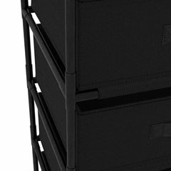 vidaXL Storage Rack | Black | Steel, fabric (100% polyester) | Medium 5
