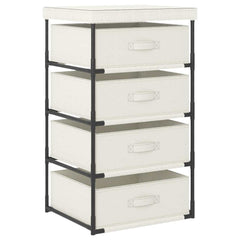 vidaXL Storage Rack | Cream | Steel, Fabric (100% Polyester) | Lightweight 1