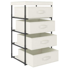 vidaXL Storage Rack | Cream | Steel, Fabric (100% Polyester) | Lightweight 3