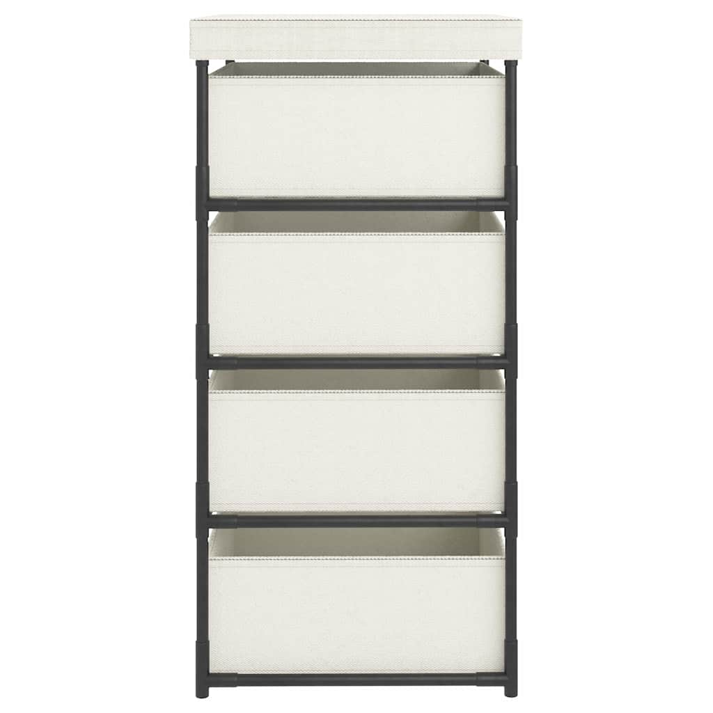 vidaXL Storage Rack | Cream | Steel, Fabric (100% Polyester) | Lightweight 4