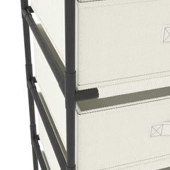 vidaXL Storage Rack | Cream | Steel, Fabric (100% Polyester) | Lightweight 5
