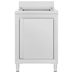 Commercial Kitchen Sink Cabinet 180x60x96 cm Stainless Steel 60 cm sink