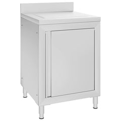 Commercial Kitchen Sink Cabinet 180x60x96 cm Stainless Steel 60 cm drainboard