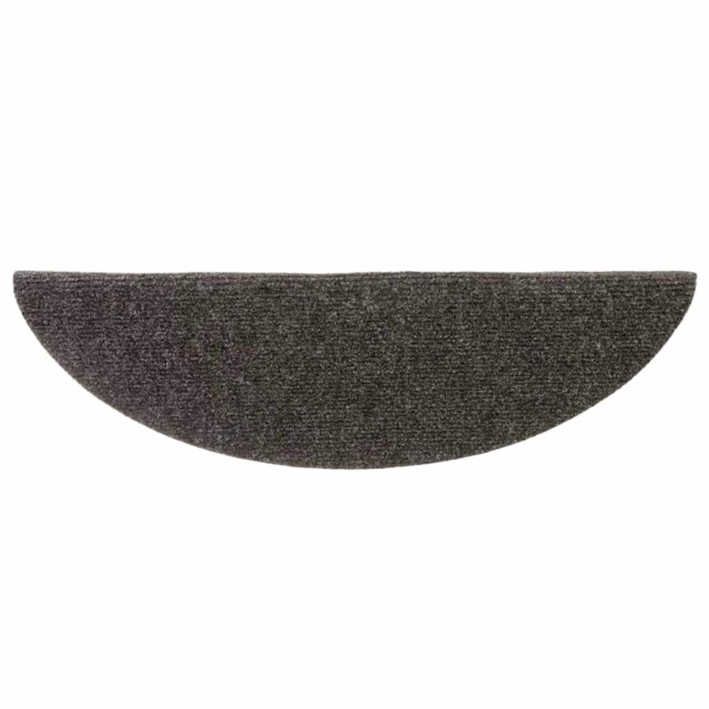 vidaXL Stair Mat | Set of 15 | Anthracite | Needle-Punched Fabric (100% PP) 4