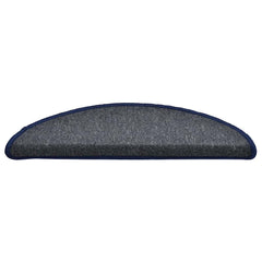 vidaXL Stair mats 15 pcs 56 x 17 x 3 cm Non-Slip Dark Grey and Blue 5