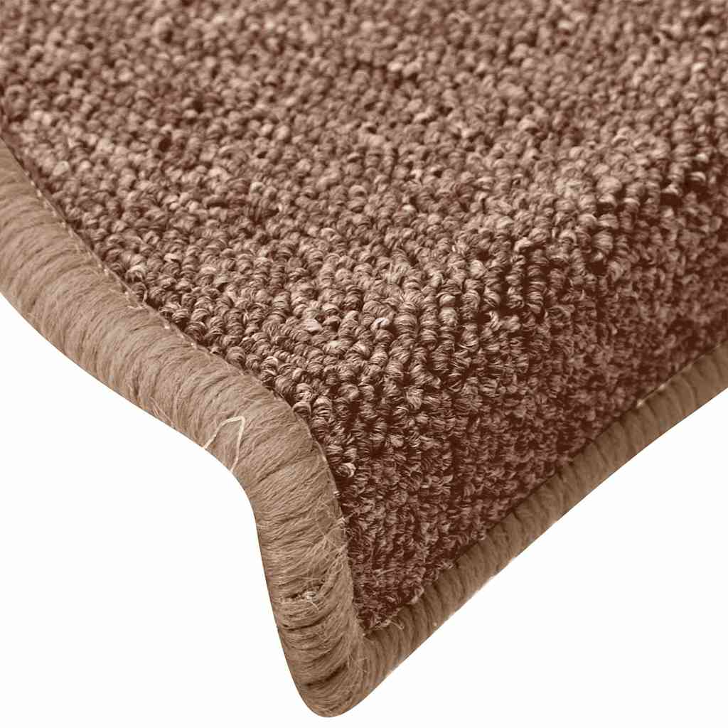 vidaXL Stair mats 15 pcs 65 x 24 x 4 cm Non-Slip Brown 6