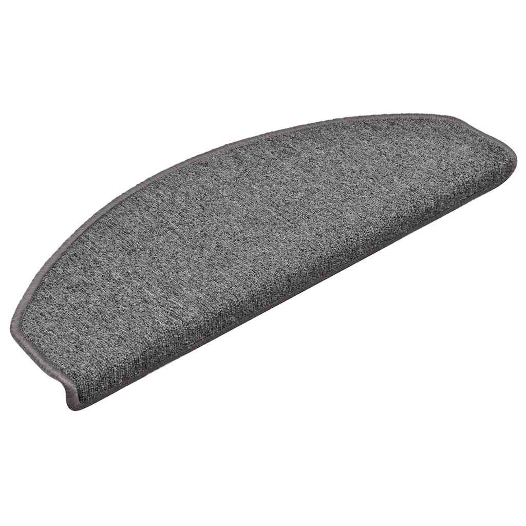 vidaXL Stair mats 15 pcs 65 x 24 x 4 cm Non-Slip Grey and Black 3