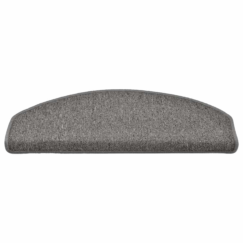 vidaXL Stair mats 15 pcs 65 x 24 x 4 cm Non-Slip Grey and Black 4