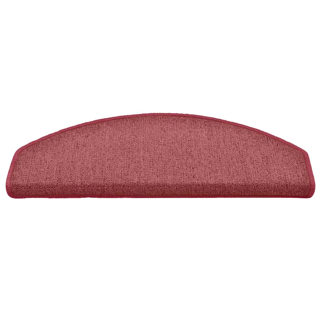 vidaXL Stair mats 15 pcs 65 x 24 x 4 cm Non-Slip Bordeaux Red 4
